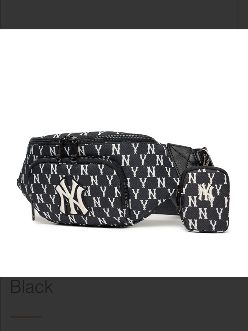 MLB Black Monogram Belt Bag